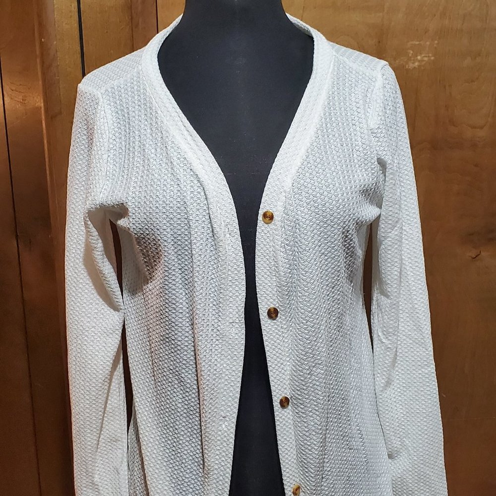 Women's Waffle Knit Tunic Tie Knot Sweater